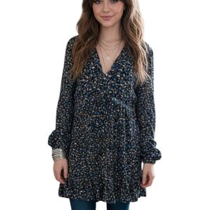 Zara Floral Mini Dress L Tiered Babydoll Whimsigoth Fairy Y2K Lined Retro Ruffle